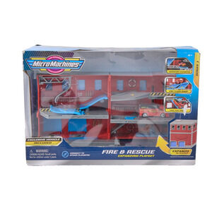 Micro Machines Series I Fire And Rescue Expanding Playset Connectable - Age 4+
